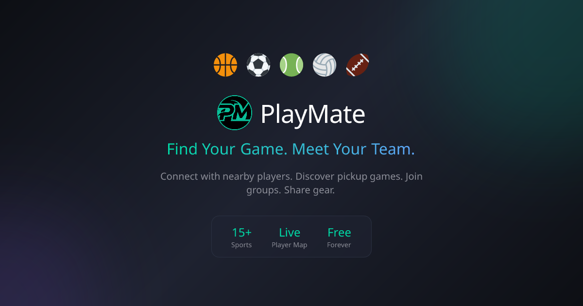 PlayMate - Find Your Game. Meet Your Team.